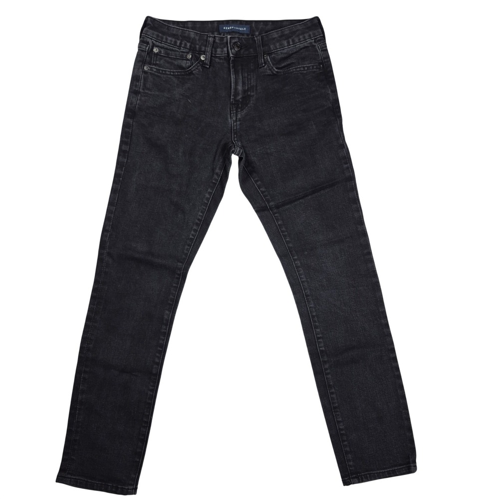 Aeropostale Skinny Jeans Womens 28/30 Black Wash Low Rise Stretch Denim